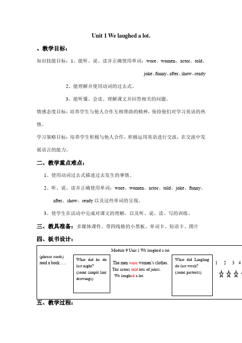 新标准小学英语第六册Module精选Unit教案