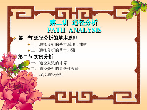 第二讲  通径分析解析