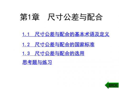 公差配合与技术测量第1章