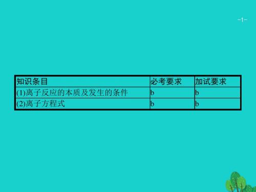 浙江省2018高考化学一轮复习4离子反应 离子方程式课件