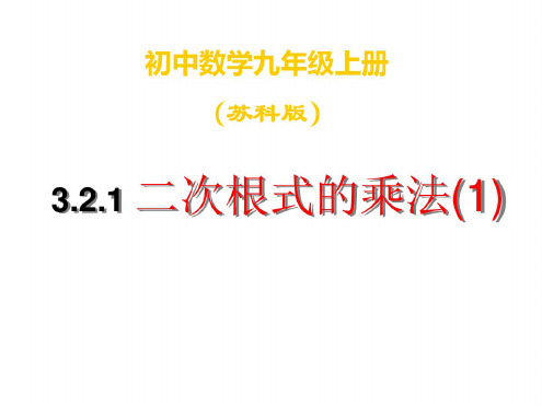 数学：-3.2.1《二次根式的乘除(1)》课件(苏科版九年级上)