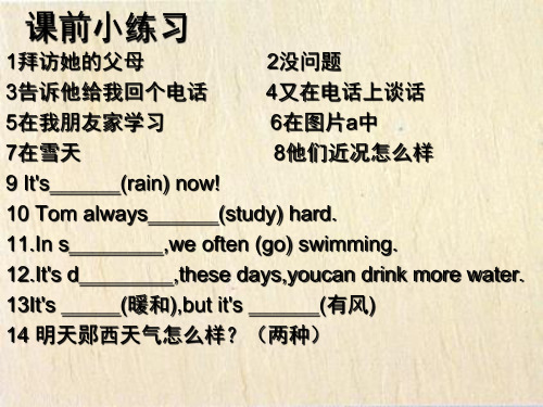 Unit7-It'sraining复习课件(30张PPT)