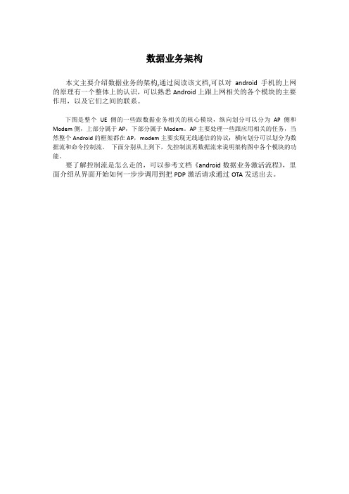 android数据业务架构(qualcomm平台)