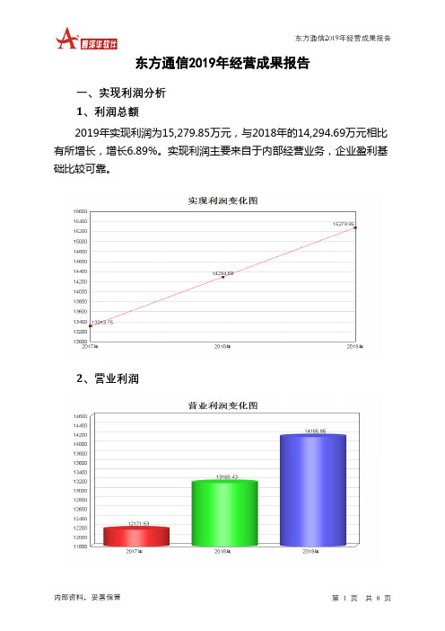 东方通信2019年经营成果报告