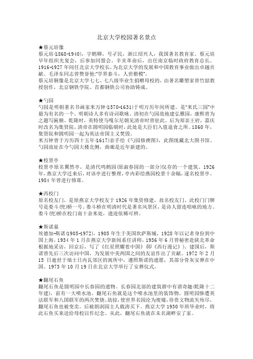北京大学校园著名景点