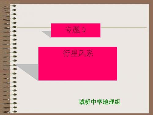 高考复习专题9：行星风系ppt