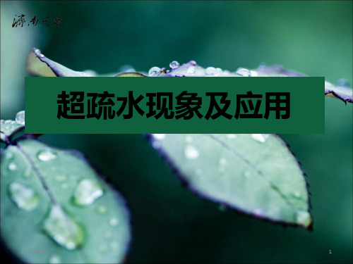超疏水现象及应用