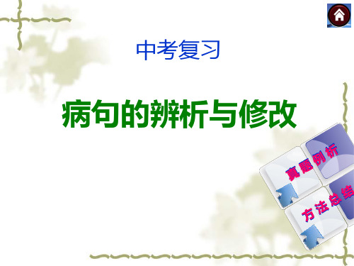 中考复习：病句的辨析与修改ppt课件