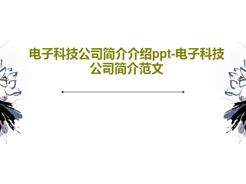 电子科技公司简介介绍ppt-电子科技公司简介范文33页PPT