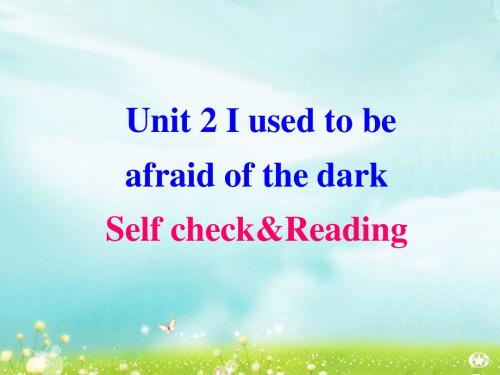 九年级unit2 Self check