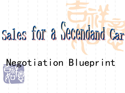 国际商务谈判模拟实训 Sales for a Secendand Car 5(Part A)