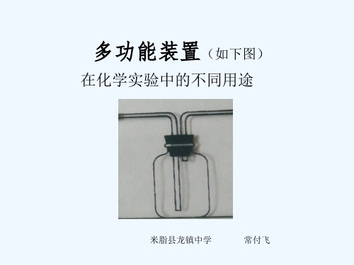 化学人教版九年级上册气体除杂(洗气装置用途)