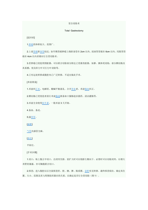 (整理)全胃切除示意图