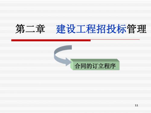 工程招投标课件  第二章 建设工程招投标管理