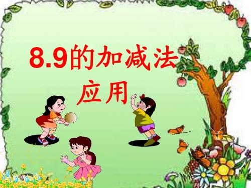 8.9的加减法的应用