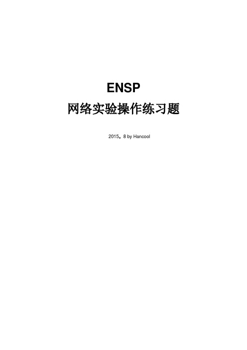华为ENSP网络实验【范本模板】