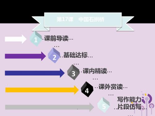 人教版八年级语文上册第五单元第17课中国石拱桥习题课件