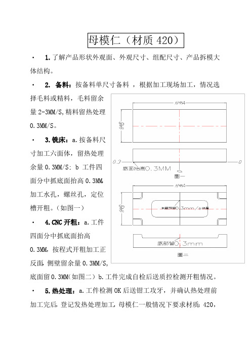 模具生产加工工艺排程