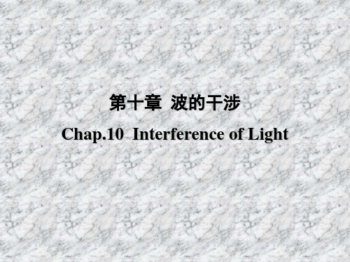 第十章 波的干涉