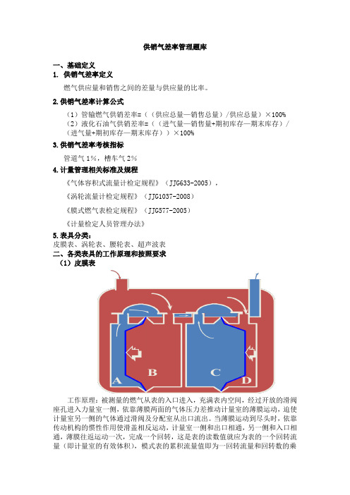 供销气差率基础知识