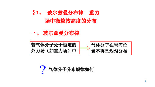 高二物理竞赛玻尔兹曼分布律重力课件