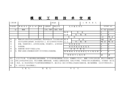 三级技术交底(白表)