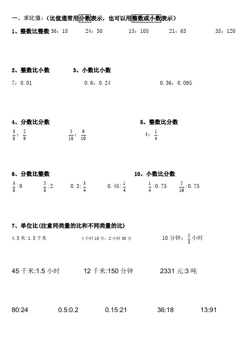 求比值