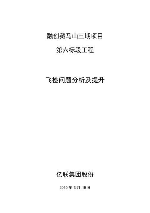 飞检问题分析及提升方案