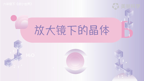 最新教科版小学科学六年级下册《放大镜下的晶体》精品教学课件