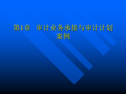 第1章 审计业务承接与审计计划案例