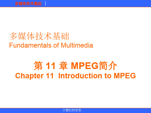 多媒体技术基础之MPEG简介(ppt 52页)