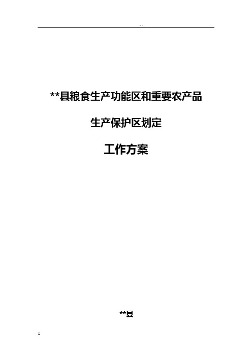 两区划定工作方案