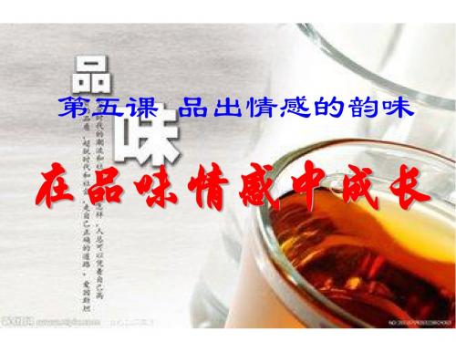 人教版七年级道德与法治下册5.2在品味情感中成长 (共30张ppt)