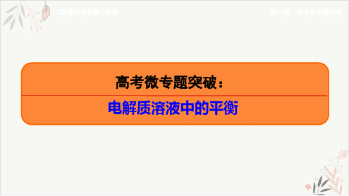 2021届高考化学二轮复习真题剖析与重难点突破_电解质溶液中的平衡