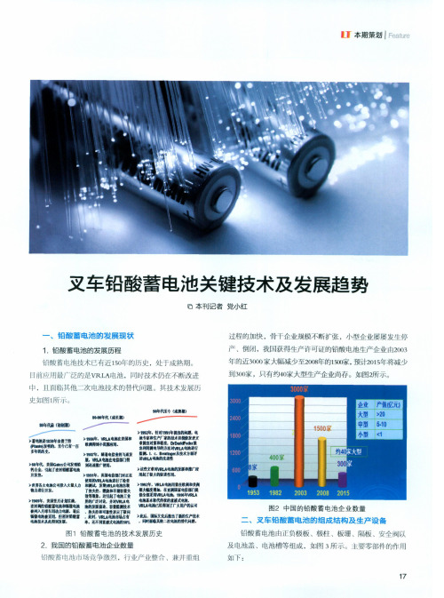 叉车铅酸蓄电池关键技术及发展趋势_党小红