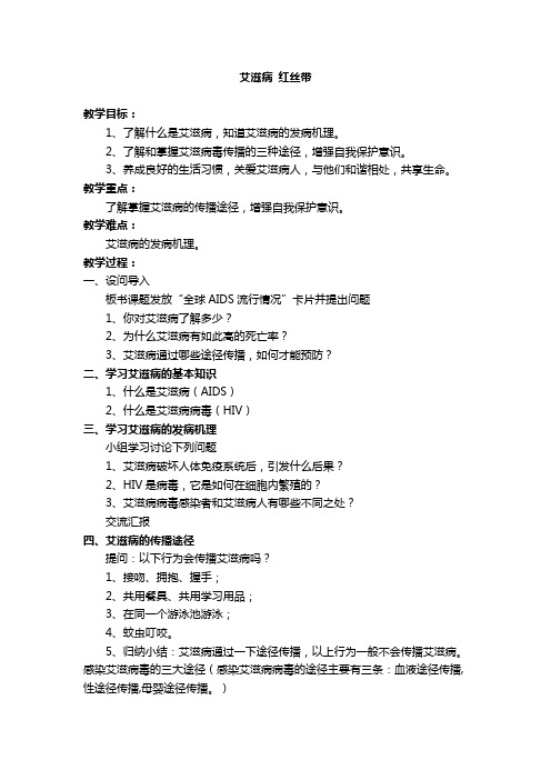 艾滋病 红丝带