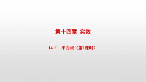 最新冀教版八年级数学上册第十四章实数PPT