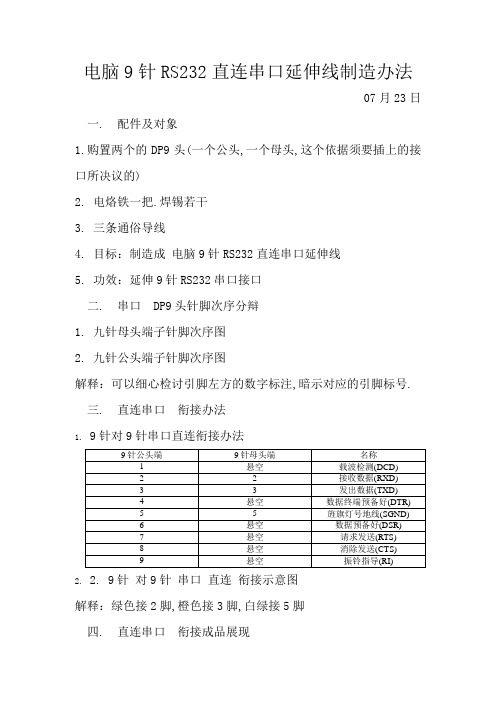 RS232串口线制作方法图解0723