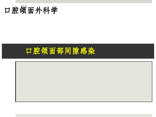 口腔颌面部间隙感染..PPT课件