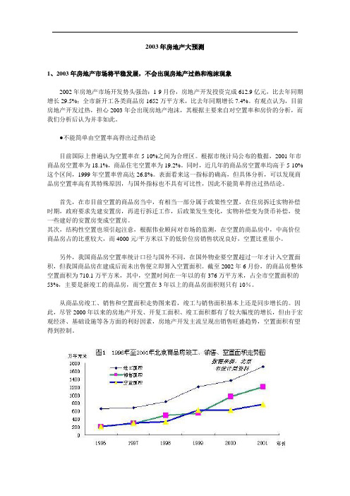2003年北京房地产大预测