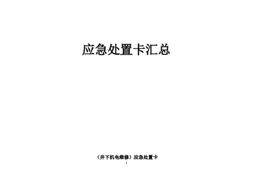 应急处置卡汇总精品