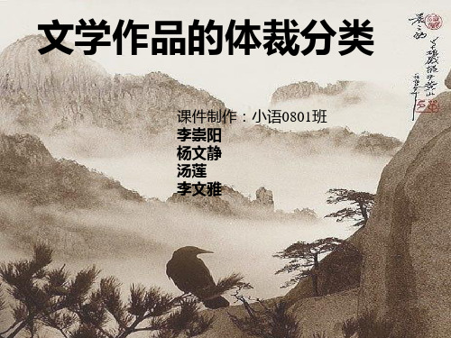 文学作品的体裁分类PPT课件
