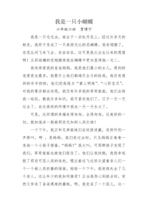 童话 —— 我是一只小蝴蝶