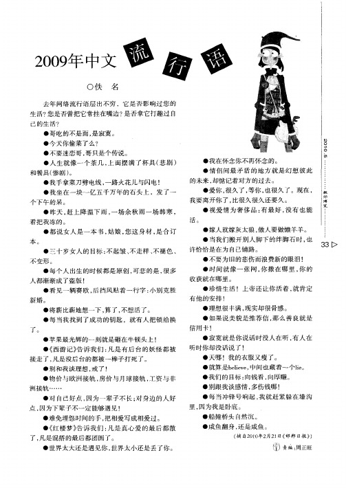 2009年中文流行语