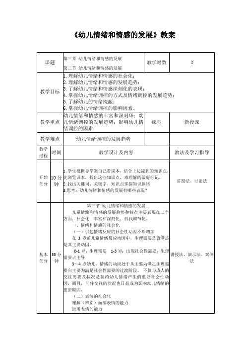 幼儿情绪和情感的发展