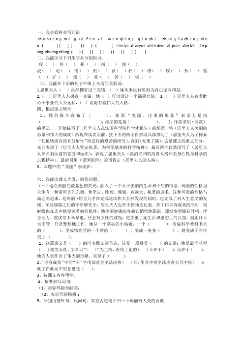 跨越百年的美丽练习题1.doc