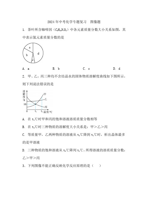 2024年中考化学专题复习+图像题