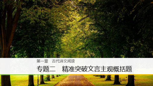 2020年高考语文江苏专版二轮复习课件：第一章 古代诗文阅读 专题二 -