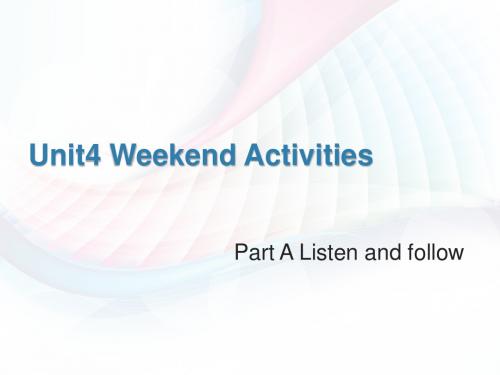 闽教版英语五年级上册 Unit4_Listen_and_followA教学课件