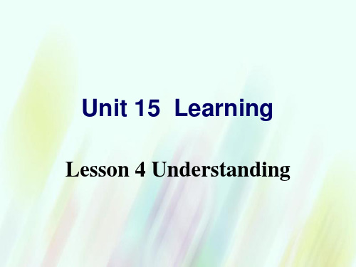 高中英语 Unit15 Learning Lesson4课件 北师大版必修5